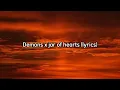Demons x jar of hearts (lyrics)