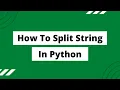 Split String in Python