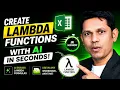 Build Excel Custom Functions Without Coding AI Automation