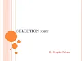 Selection Sort Algorithm with dry run of code in C in Hindi by Deepika Pahuja