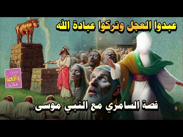 ⁣عبدوا العجل وتركوا عبادة الله قصة السامري مع النبي موسى..