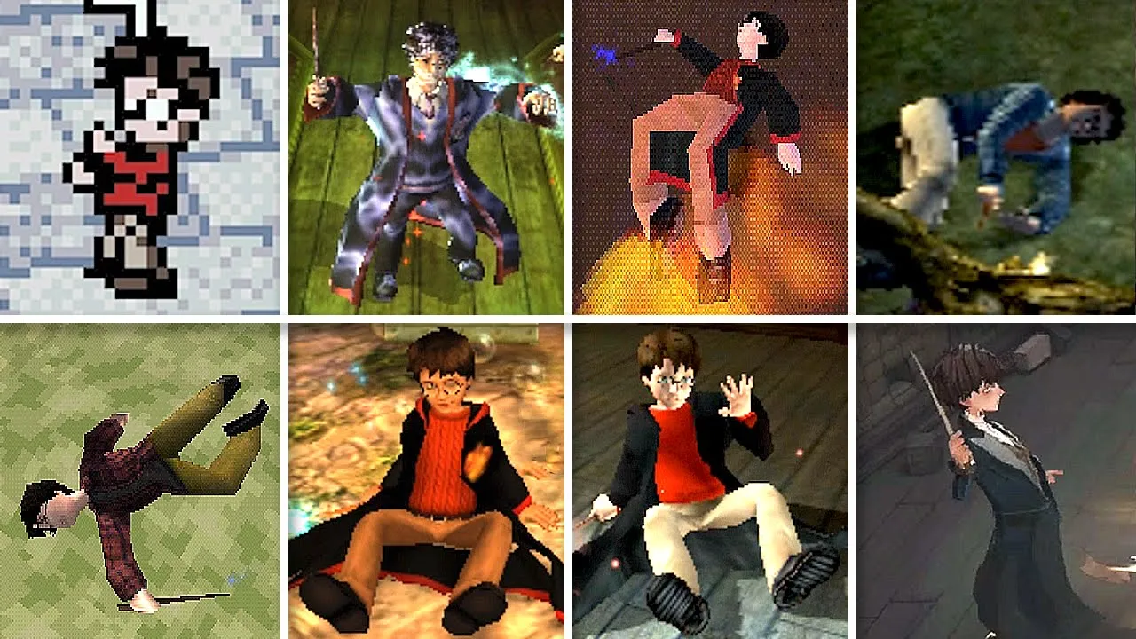 Evolution Of Harry Potter Games Death Animations & Game Over Screens