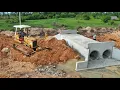 Download Lagu Buried the 7x10 twin drainage at the road in the village under construction 