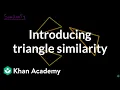 Introducing triangle similarity 8th grade math IM v 360 aligned Khan Academy