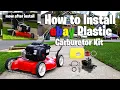 How to install ebay plastic carburetor kit MTD 20 lawn mower 300e 125cc briggs stratton
