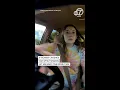 A woman crashes car while singing hit me baby one more time