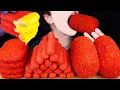 ASMR CHEESY HOT CHEETOS GIANT SAUSAGE MOZZARELLA CHEESE STICKS HASH BROWNS MUKBANG EATING SOUNDS