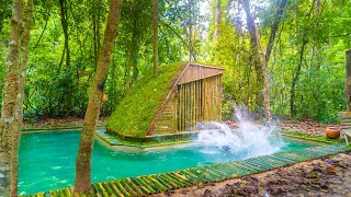 Build The Most Amazing Bamboo Home Around Bamboo Swimming Pool by Ancient Skills