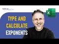 How to Calculate and Type Exponents Power Indices in Excel Square Square Root Cube Cube Root
