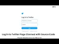Twitter Login Page Clone in HTML CSS with Source Code