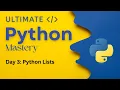 Python Full Course - Class 3 Python Lists