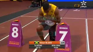 نهاية الاسطورة يوسين بولت يخسر لقب 100 متر لندن 