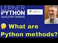 Python for non-programmers lesson 5 Methods