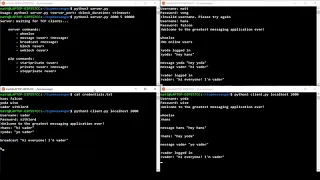 TCP Instant Messenger with Multi-threading in Python