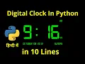 Digital Clock in Python Digital clock using Tkinter Python in Hindi