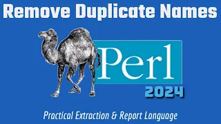 Perl Programming Project Remove Duplicate Names From File 2024