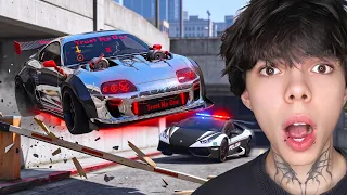 Mi SUPRA MODIFICADO HUMILLA al LAMBO de la POLICÍA en GTA5 RP!
