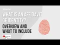 What is an Affidavit of Identity Overview and What to Include