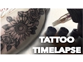 TATTOO TIME LAPSE REAL TIME FLOWERS ON THIGH ROSES AND SUNFLOWERS CHRISSY LEE TV