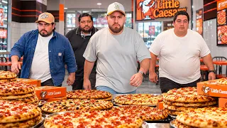 ARMÉ un EQUIPO para ACABARNOS TODO el MENÚ de LITTLE CAESARS 😱