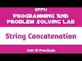 String Concatenation Unit III Practical Programming and Problem Solving Lab PPS FE SPPU
