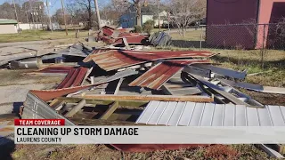 Tornado damage in Laurens Greenwood counties