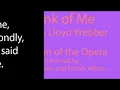 Think of Me - Andrew Lloyd Webber - Phantom of the Opera