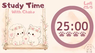 2HR Pomodoro timer 4 Lofi No Vocals Study with me