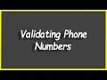 Python Programs Validating phone numbers
