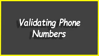 Python Programs Validating phone numbers