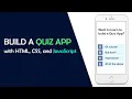 Build a Quiz App using HTML CSS JavaScript