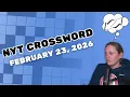 Can I solve this in under 10 minutes NYT Crossword February 23 2026