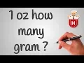 1 oz how many gram