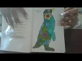 Coloring book penguin