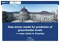Dr Ning Li A data driven model for prediction of groundwater levels