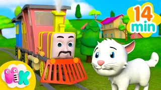Das Kätchen und die Lok | Lieder für Kinder | HeyKids Kinderlieder TV
