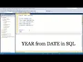 How to get YEAR from DATE in SQL