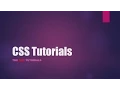 CSS Tutorial - 2 Class Selectors