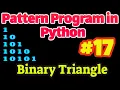 Pattern Program in Python Binary Triangle