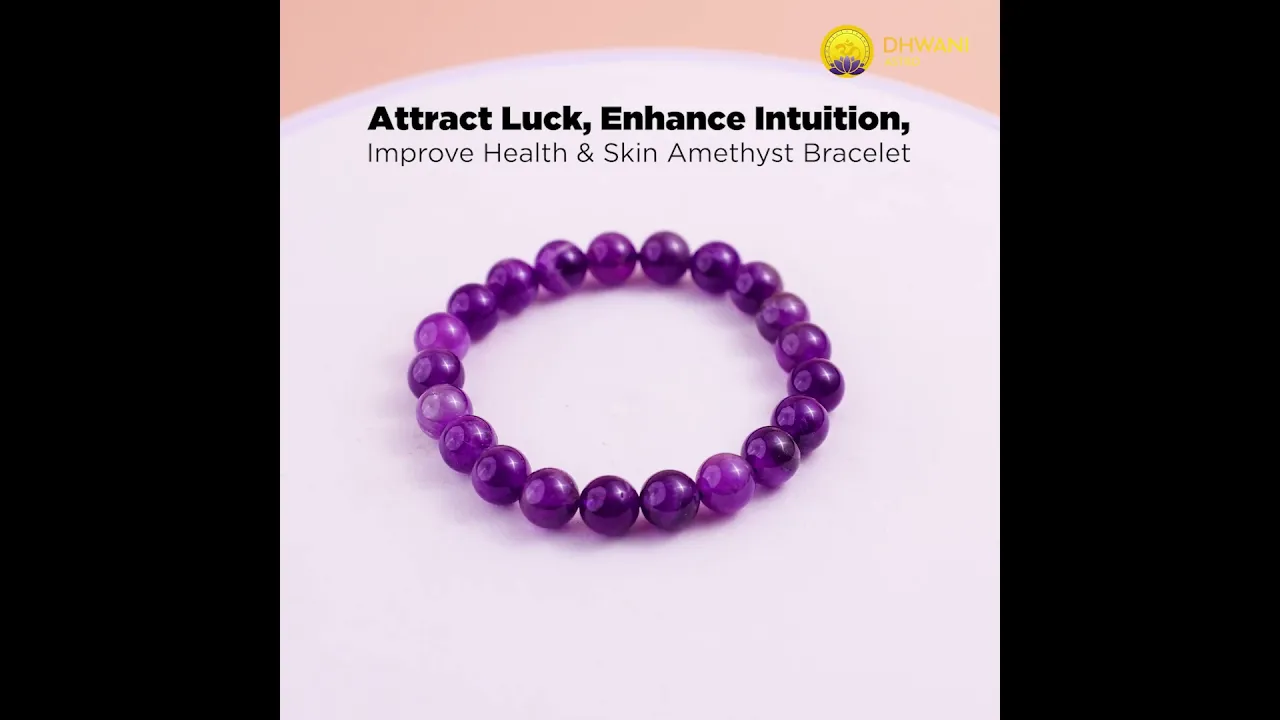 Attract Luck, Enhance Intuition, Improve Health & Skin: Amethyst Bracelet - Abhimantrit & Certified