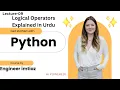 Logical Operators in Python Explained and or not with Examples