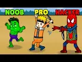 Lagu 🤢 NOOB vs 😎 PRO vs 😈 HACKER - Survival 456 With Super Hero | Download App Store APK