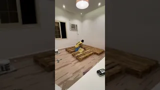 صنع سرير خشب بابسط الامكانات دندنها