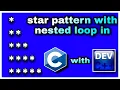 12 Star pattern printing on console with nested loops