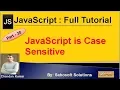 JavaScript is Case Sensitive JavaScript Full Tutorial in Hindi