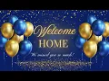 Welcome Home We missed you Backdrop Banner Background
