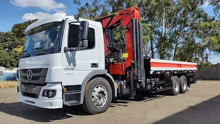 O novo MD480 com 5 lanças hidráulicas, guindaste trave Palfinger.