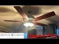 56 Monte Carlo Grand Prix Ceiling Fan With Regency LK60 Light Kit