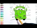 Cute Train Coloring Page for Kids Easy Fun Coloring Learn Colors