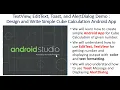 Android TextView Android EditText Android Toast Android AlertDialog Cube Calculation Example